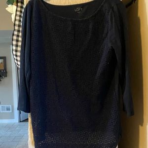 Light weight eyelid navy Top size M
